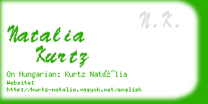 natalia kurtz business card